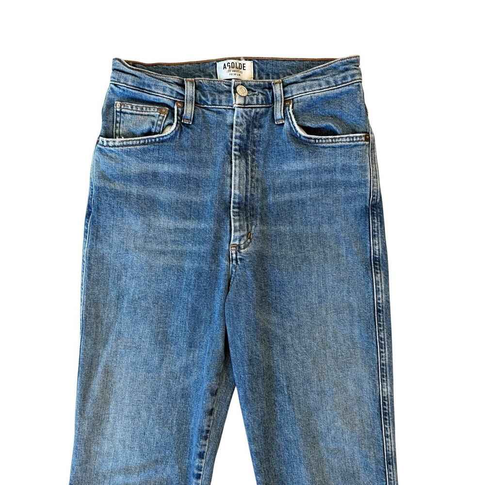 AGOLDE Pinch Waist High Rise Kick Jeans Size 27 Blue Classic Minimal Casual - Picture 4 of 11